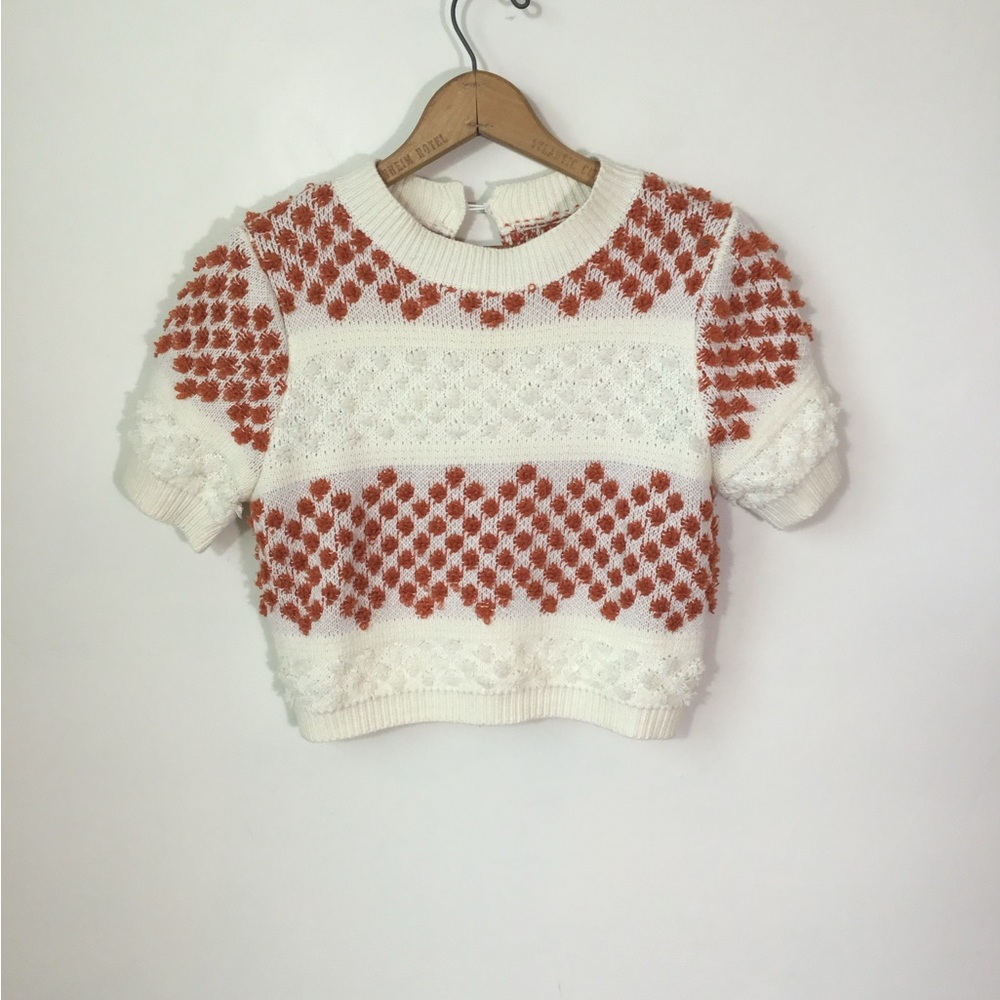 Wild Pony Cropped Knit Short‎ Sleeve Sweater